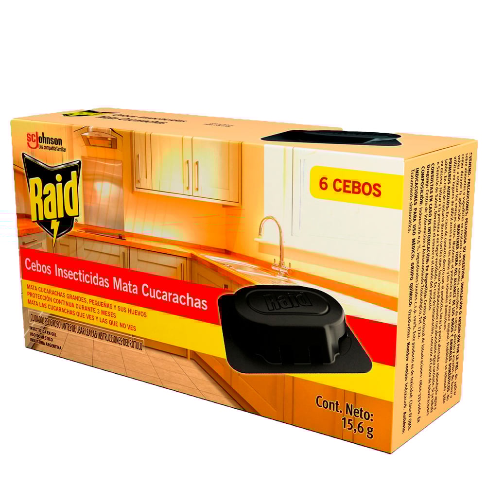 Cebo Insecticida Raid para Cucarachas 6 Unidades