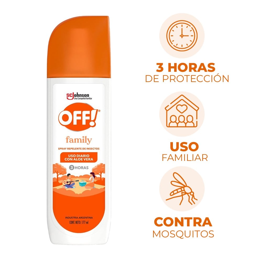 Repelente Off! en Spray Family 177 ml 
