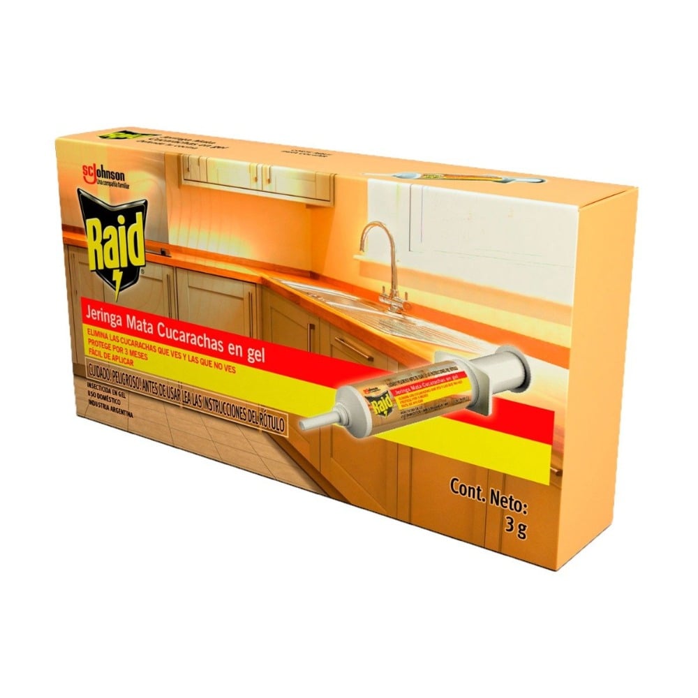 Jeringa Insecticida Raid para Cucarachas 3 g