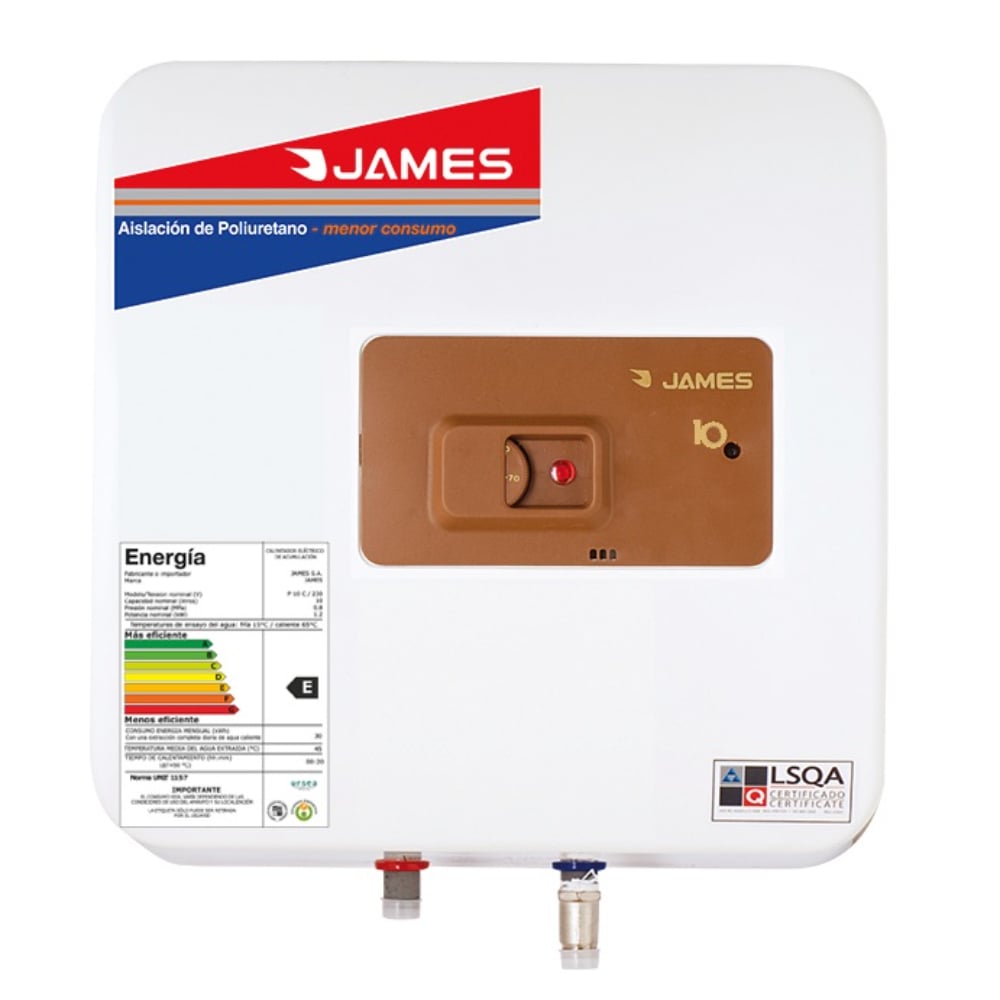 Calefón Eléctrico James Prisma Cobre 10 L