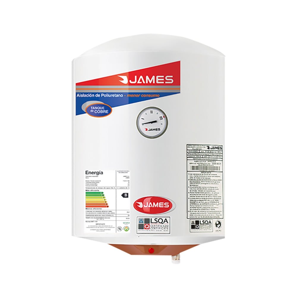 Calefón Eléctrico James Cobre 40 L