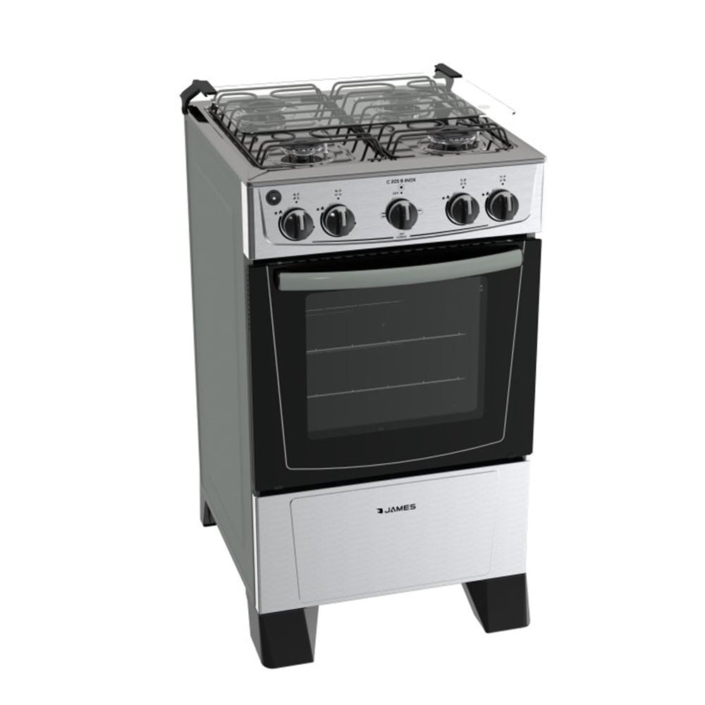 Cocina Combinada James C 205 B Inoxidable 4 Hornallas