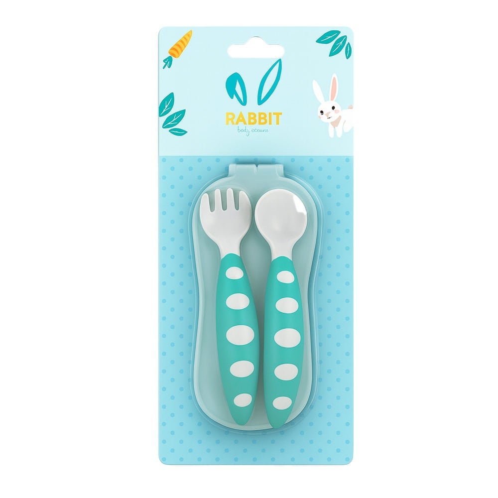 Set Rabbit Cuchara y Tenedor en Estuche