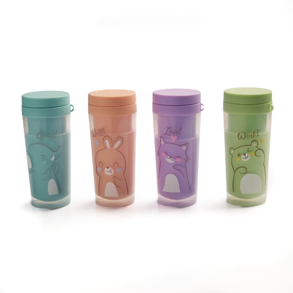 Botella de Animales Happy Paper 300 ml 1 Unidad Colores Surtidos