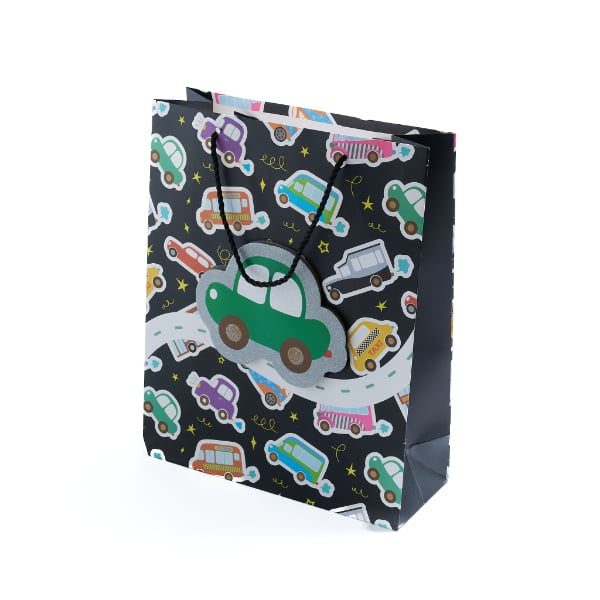 Bolsa de Regalo Happy Paper Autos Colores Surtidos 1 Unidad