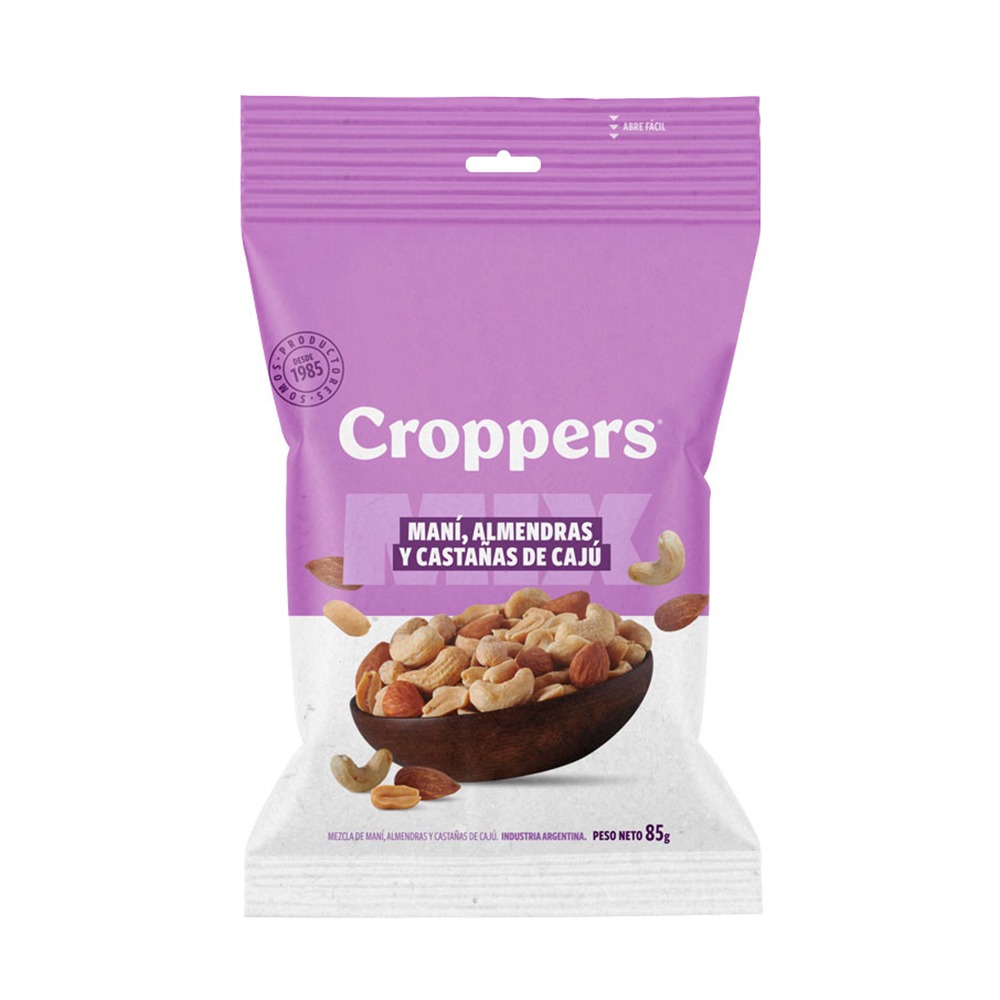 Mix Croppers Maní - Almendras - Castañas 85 g