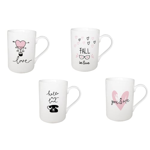 Mug Recto Love 1 Unidad 340 ml