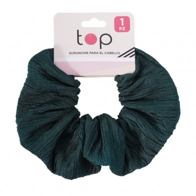 Gomita Scrunchie para el Pelo Top Verde 1 Unidad