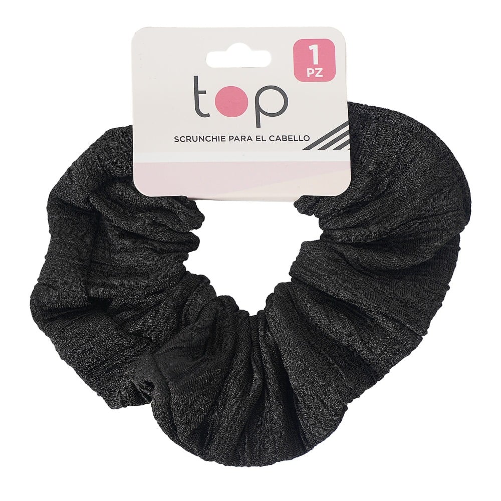 Gomita Scrunchie para el Pelo Top Negra 1 Unidad