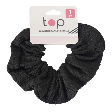 Gomita Scrunchie para el Pelo Top Negra 1 Unidad