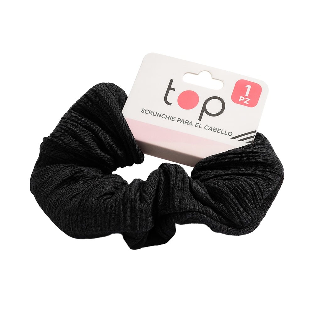 Gomita Scrunchie para el Pelo Top Negra 1 Unidad