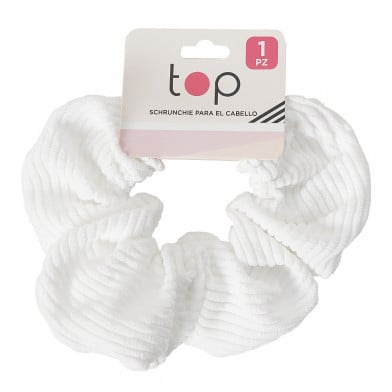 Gomita Scrunchie para el Pelo Top Blanca 1 Unidad