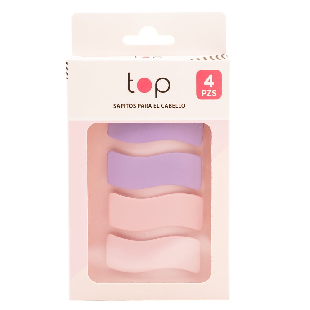 Broches para el Pelo Top Pastel Lila y Rosa 4 Unidades