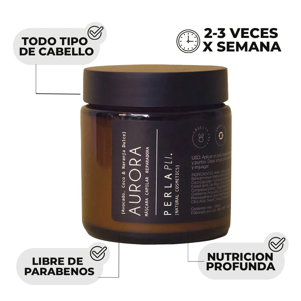 Mascarilla Capilar Reparadora Perla Pli Aurora 100 ml