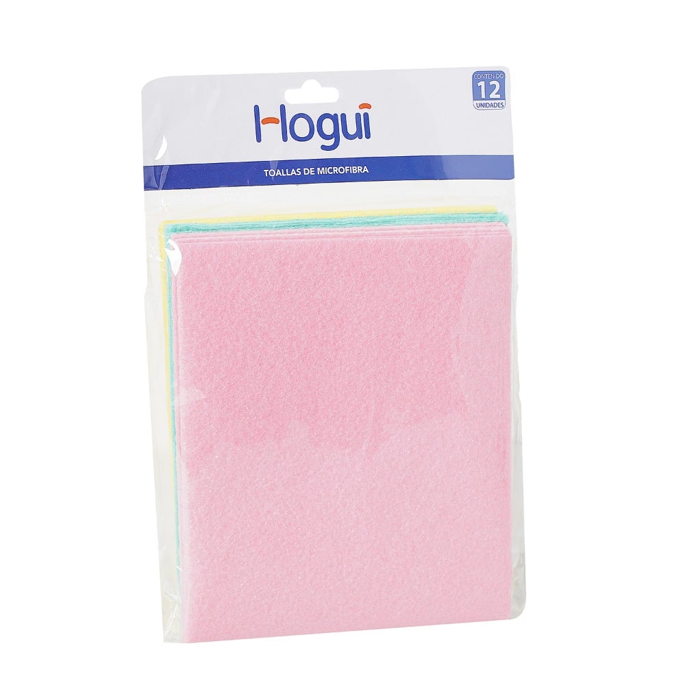 Paños de Microfibra Hogui 12 Unidades 30 x 38 cm