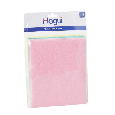 Paños de Microfibra Hogui 12 Unidades 30 x 38 cm