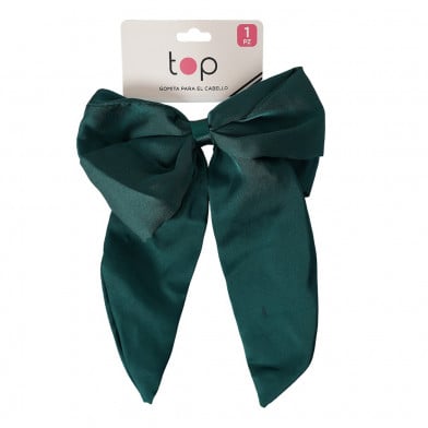 Gomita para el Pelo Top con Lazo Verde 1 Unidad