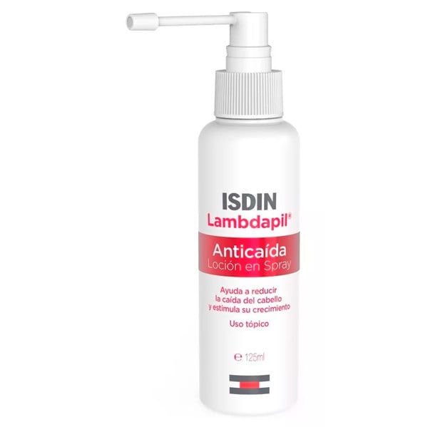 Loción capilar anticaída Isdin Lambdapil en spray de 125ml.