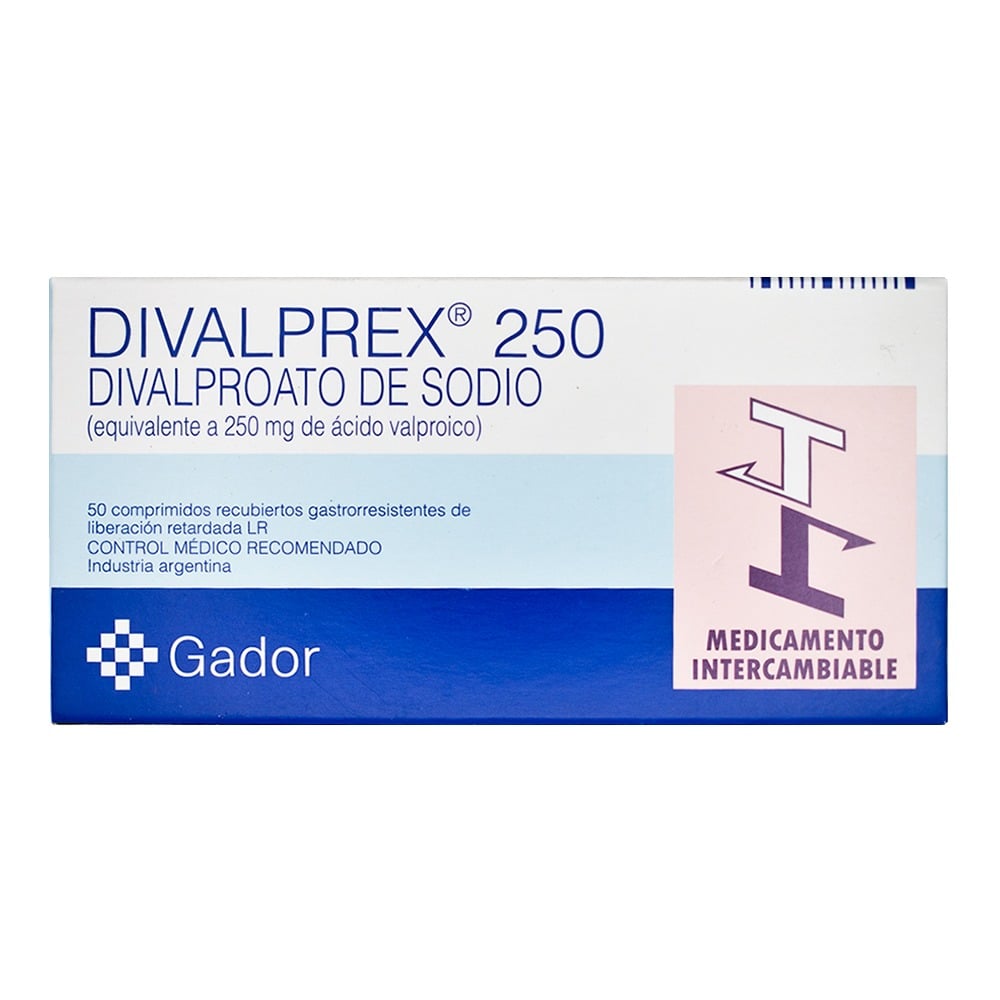 Divalprex 250 mg 50 Comprimidos Recubiertos LR