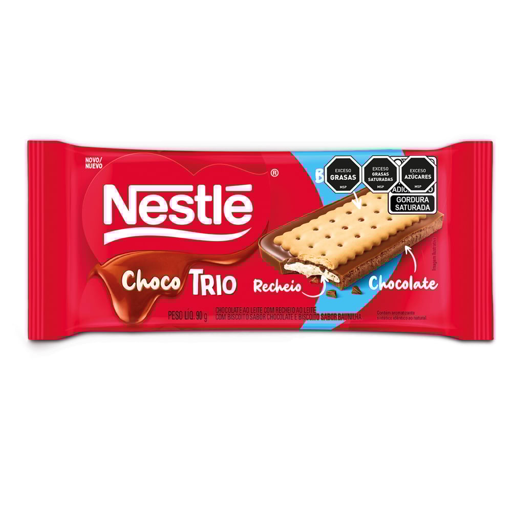 Chocolate Con Leche Trio Nestlé 90 g