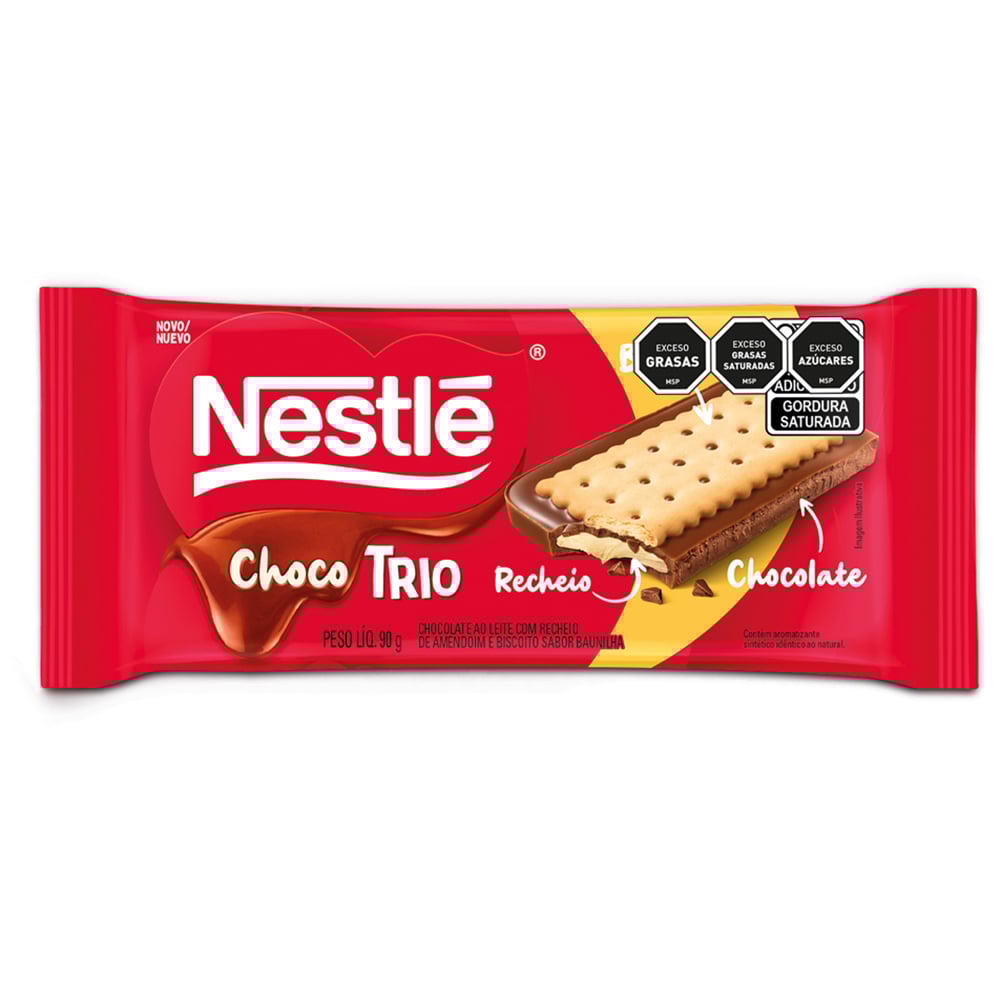 Barra de Chocolate Trío de Vainilla Nestlé 90 g