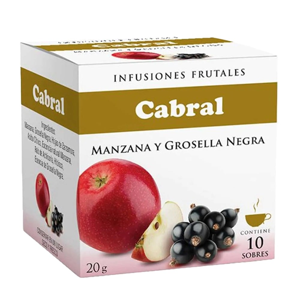 Té Cabral de Manzana y Grosella Negra 10 unidades