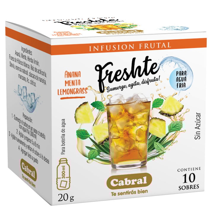 Té Cabral Ananá Menta y Lemongrass 10 Unidades