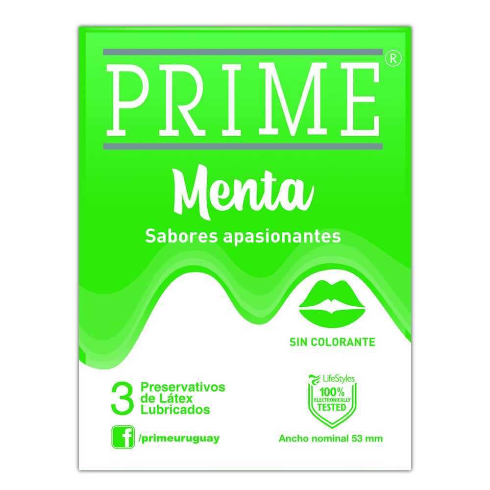 Preservativo Prime Menta 3 Unidades