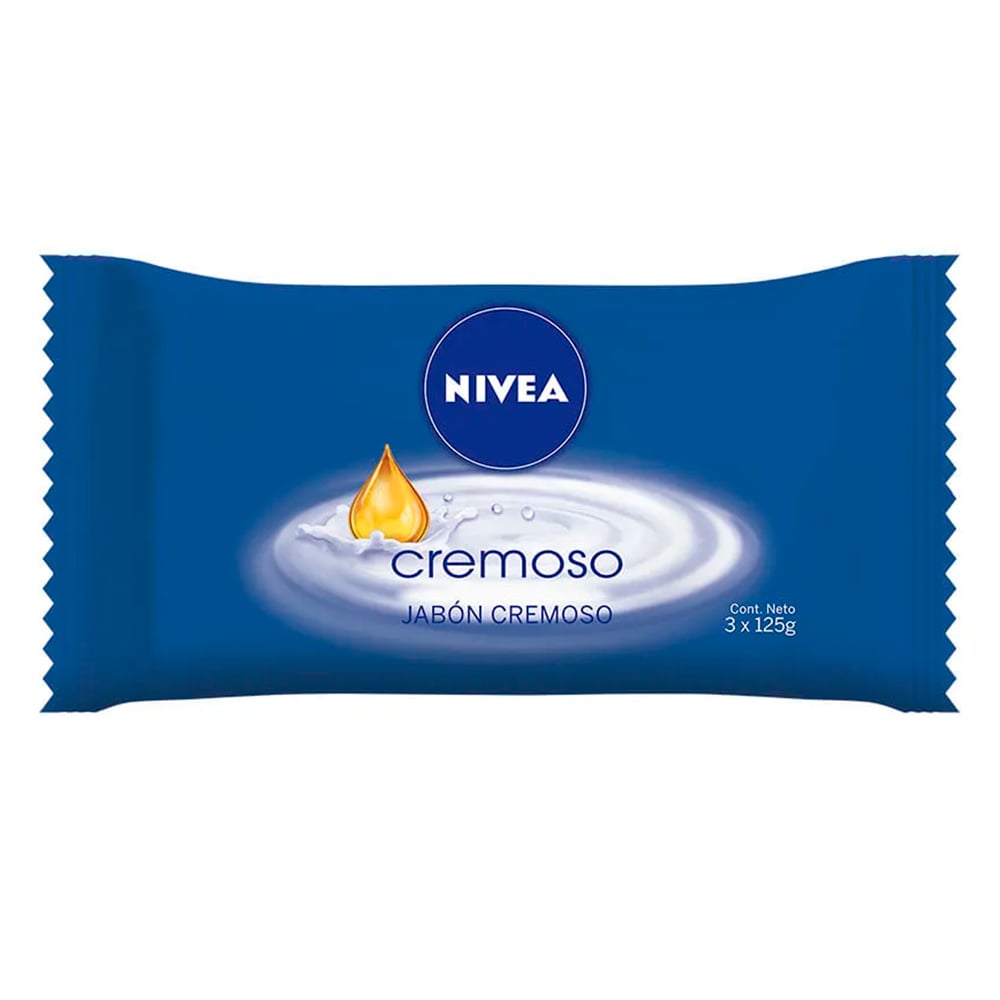 Jabón en Barra Nivea Cremoso Corporal 125 g 3 Unidades