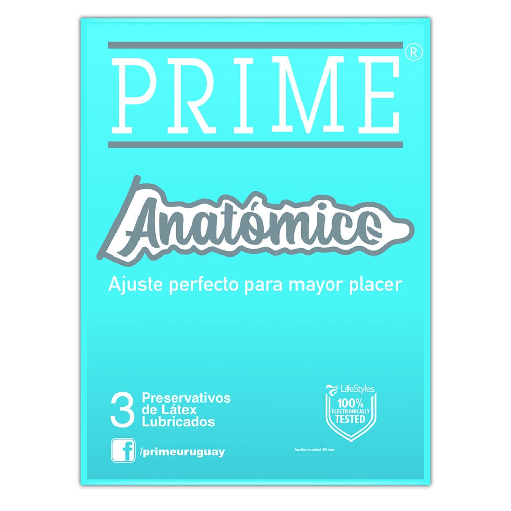 Preservativo Prime Anatómico 3 Unidades