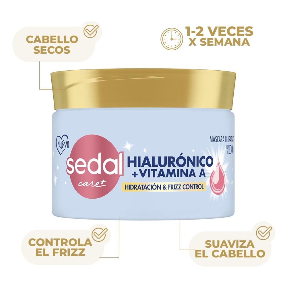 Mascarilla Capilar Sedal Hialurónico + Vitamina A 300 g
