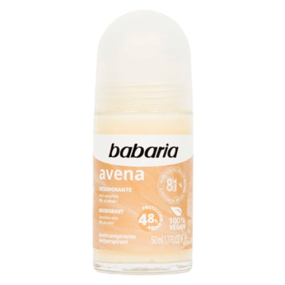 Desodorante y Antitranspirante en Roll On Babaria Avena 50 ml