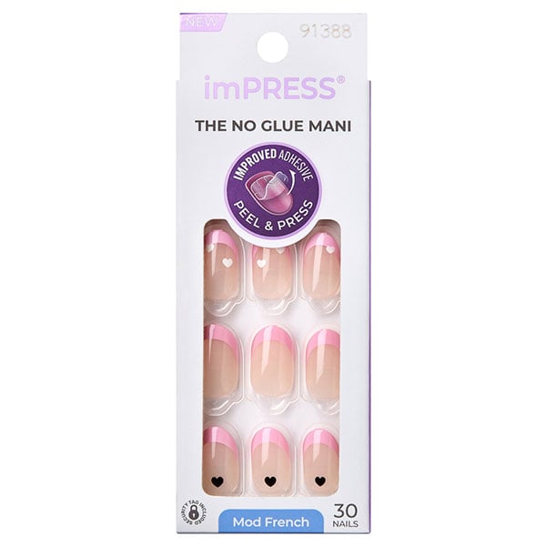 Uñas Postizas Adhesivas Kiss Impress Nails Ditto 30 Unidades