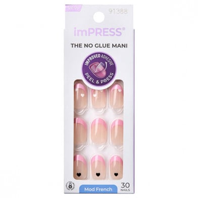 Uñas Postizas Adhesivas Kiss Impress Nails Ditto 30 Unidades