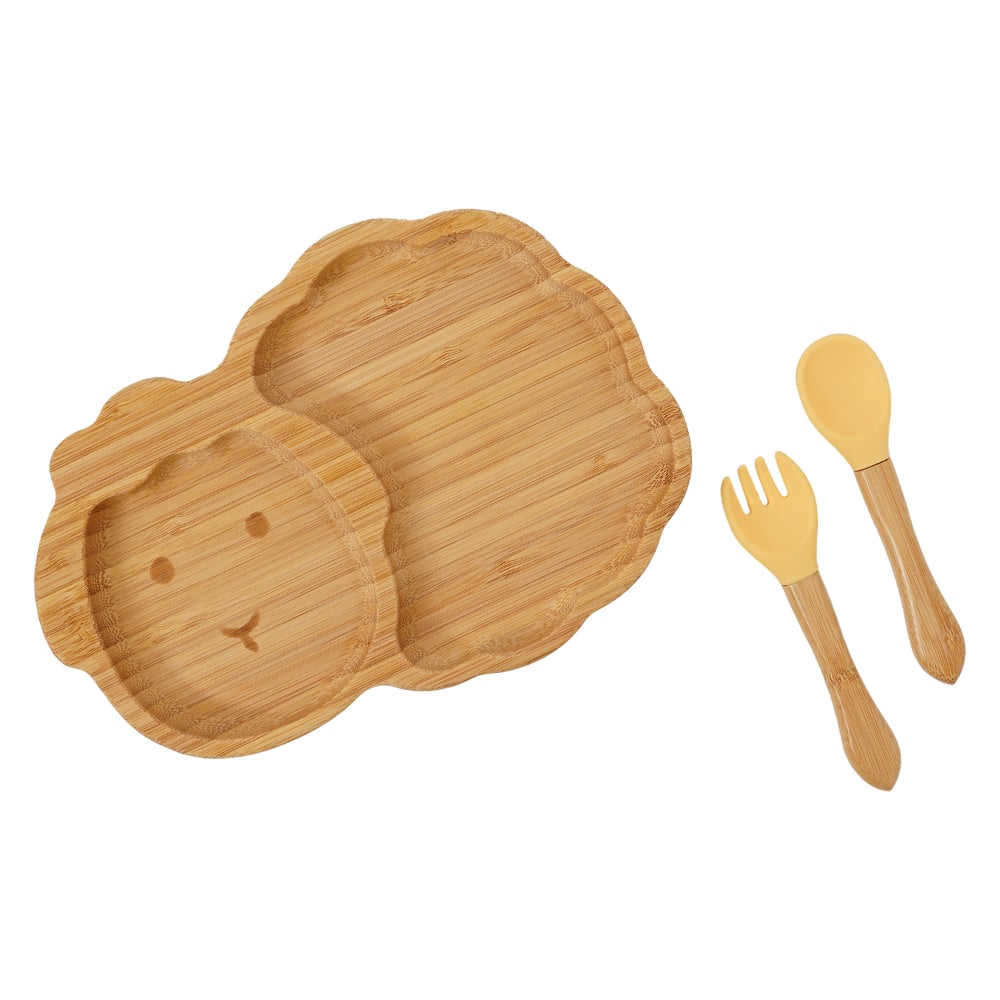 Set de Plato Rabbit con Cubiertos Oveja