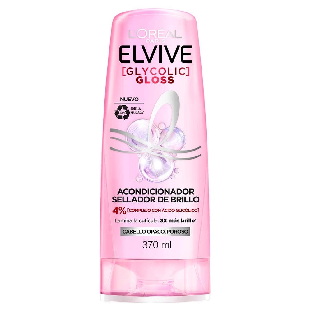 Acondicionador Elvive Glycolic Gloss Cabello Opaco 370 ml