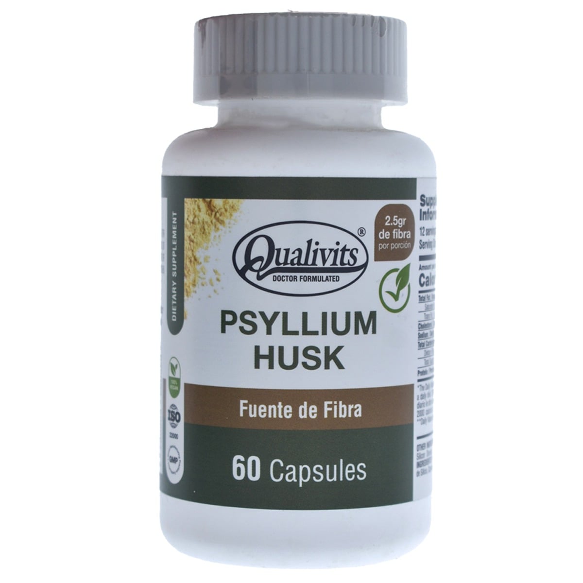 Suplemento Qualivits Psyllium Husk 60 Cápsulas
