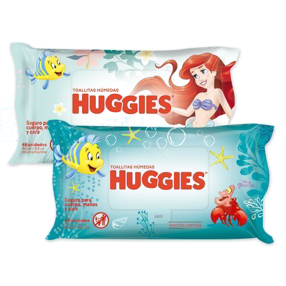 Toallitas Húmedas Huggies La Sirenita 48 Unidades