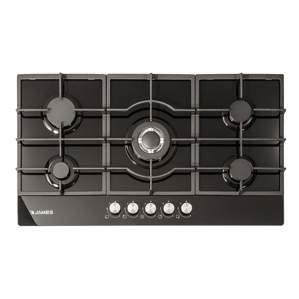 Anafe a Gas Empotrable James 5H AG VNT G2 5 Hornallas Negro