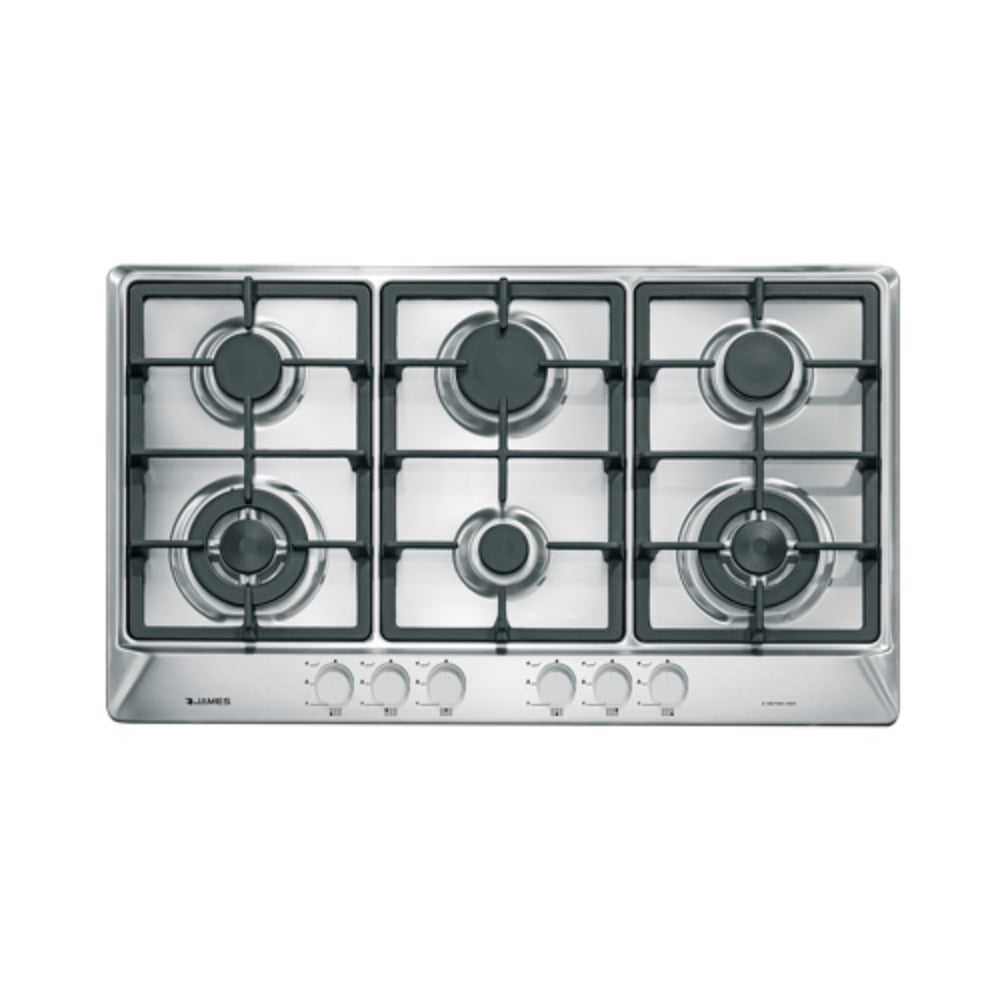 Anafe a Gas Empotrable James 6HG-TCS 6 Hornallas Inox