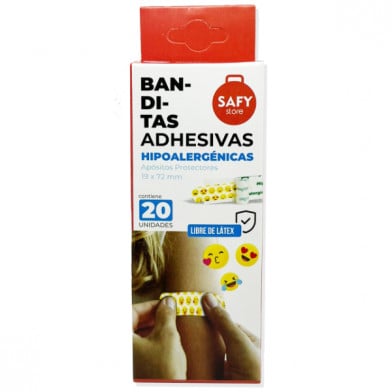 Banditas Adhesivas Safy para Niños 20 Unidades