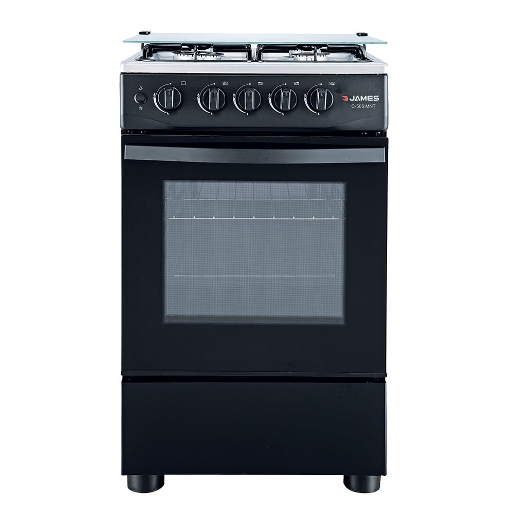 Cocina James C 506 MNT Estándar 4 Hornallas Negro