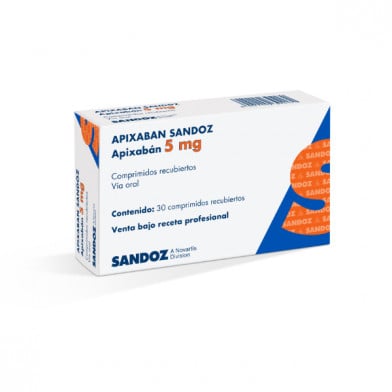 Apixaban Sandoz 5 mg 30 Comprimidos