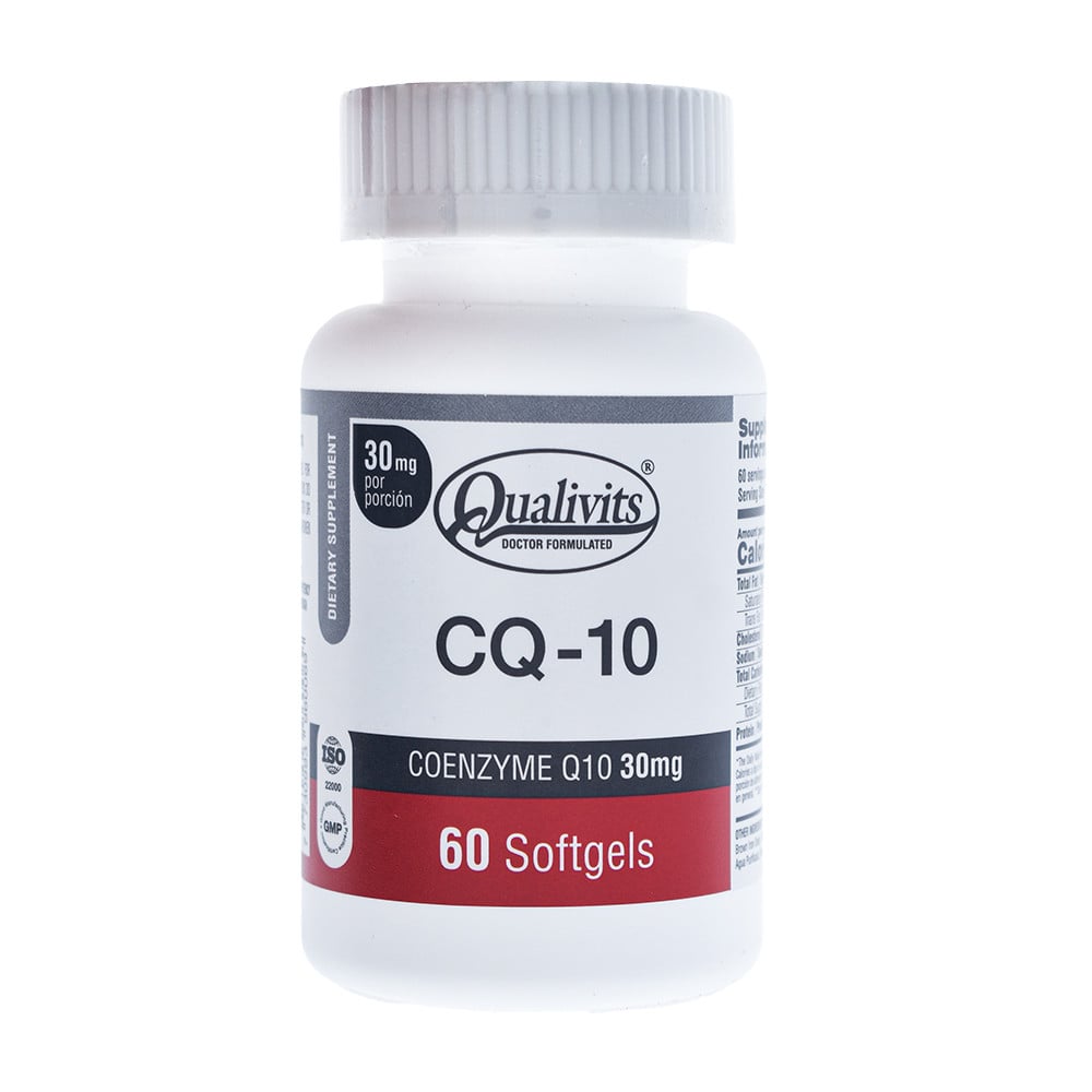 Suplemento Qualivits Coenzima Q10 Antioxidante 30 mg 60 Cápsulas
