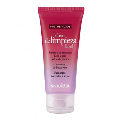 Jabón Limpieza Violetta Limpieza Facial Frutos Rojos 100 g