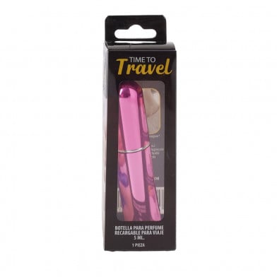 Mini Botella de Perfume Recargable Rosa Travel