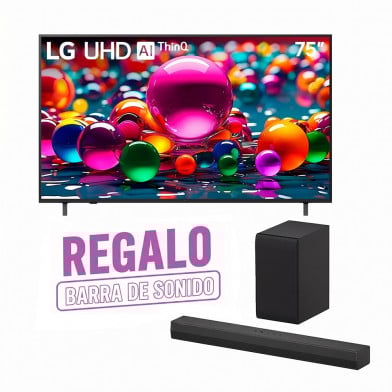 Televisor LG Smart 75UA8050 UHD 4K 75" + Barra de Sonido de Regalo