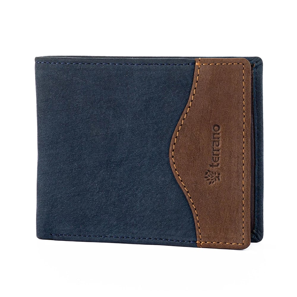 Billetera de Hombre Terrano con Cuero Azul