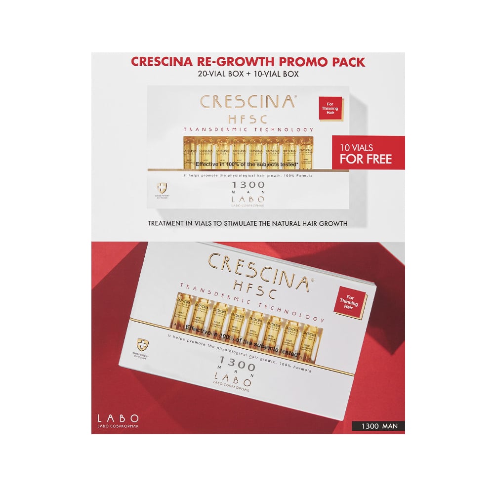 Pack Crescina Re-growth 20 Vial Box + 10 Vial Box