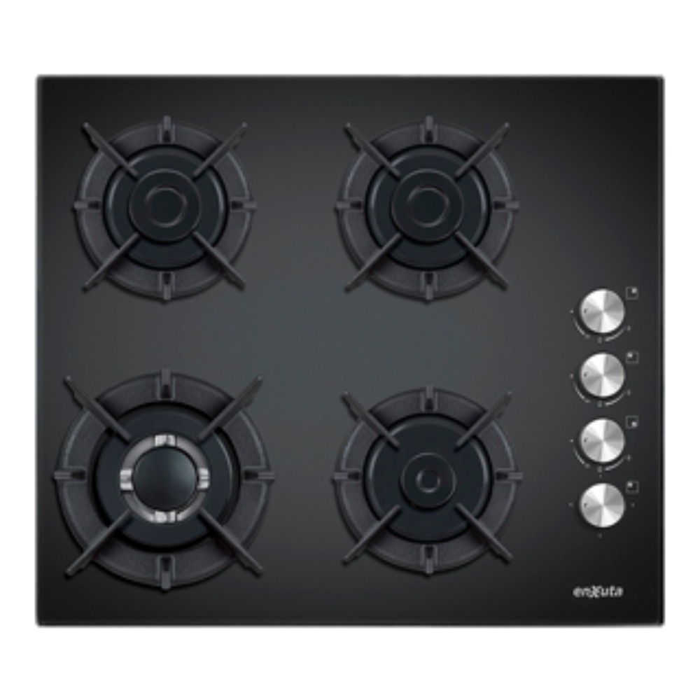 Anafe de Empotrar Enxuta a Gas 4 Hornallas Negro